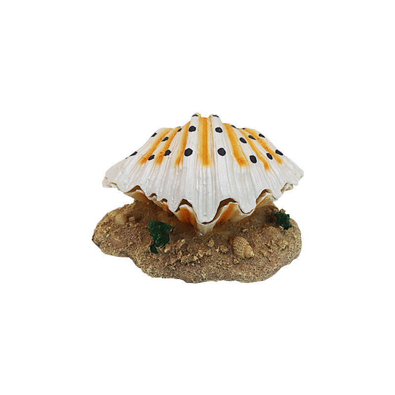 Декорация за аквариум във формата на черупка с балончета за кислородиране, екологично чиста смола, 210 г, комплект от 60 броя