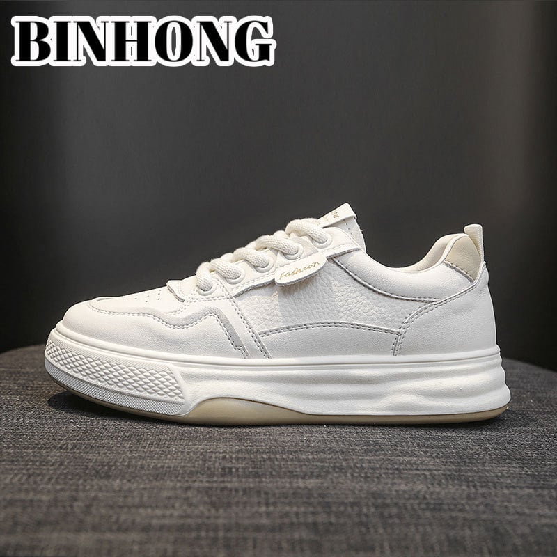 Ženske kožne tenisice za svakodnevnu upotrebu, s niskim gornjim dijelom, s vezicama, gumom potplatom, latex uloškom