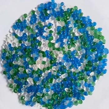 Akvarijske staklene perle, zelena-plava smjesa; Tianrui Glass marka; kamen za krajobraz; težina 25 kg