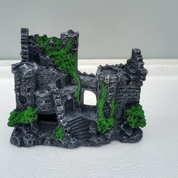 Аквариумна декоративна смола: пещера за риби и скариди, ландшафтна каменна декорация — Китай произход, 80 бр в кутия, тегло 400 g