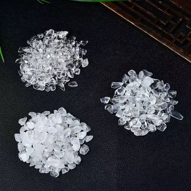 Prirodni bijeli kristalni šljunak za akvarij - dekoriranje, polirani kamenčići, kamen za meditaciju
