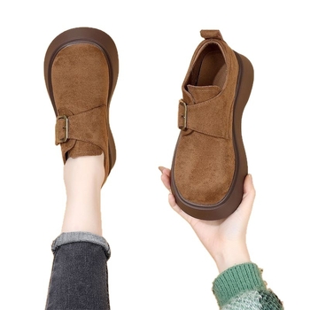 Ženske Mary Jane cipele s gornjim dijelom od velura, okrugli vrh, Velcro zatvarač, srednja peta 3–6 cm