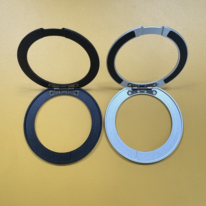 Magnetický držák na prsten na zadnej strane telefónu, 360° otáčanie, kruhová magnetická podpora, hliníková zliatina, kompatibilné s MagSafe a Huawei obaly
