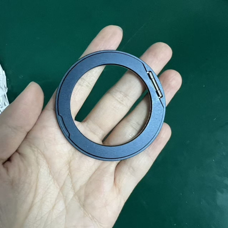 Magnetický držák na prsten na zadnej strane telefónu, 360° otáčanie, kruhová magnetická podpora, hliníková zliatina, kompatibilné s MagSafe a Huawei obaly