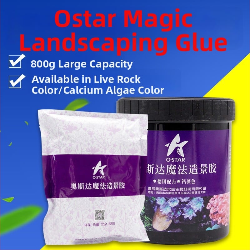 Акваскейпинг лепило за морски аквариум – на основа смола, за живи камъни и корали, пакет в торбичка