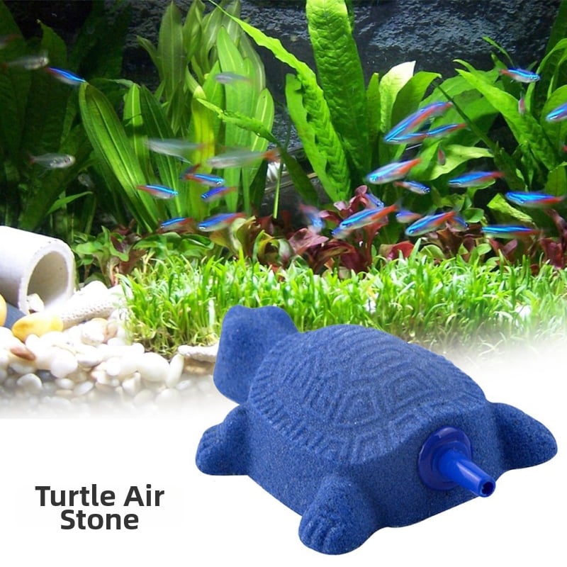 Аквариумен аеростон с форма на костенурка, керамичен, 66 г, опаковка 50, за кислородиране на аквариума