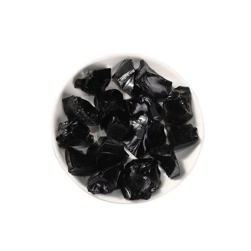 Obsidijan kristal sirovi kamen za aromaterapiju i difuzor, ukras za akvarij i lonac, kristalni umjetnički predmet