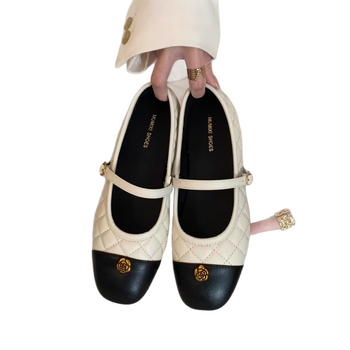 Ženske Mary Jane cipele s ugrađenim povećanjem visine, okrugli vrh, gornji dio od mikrovlakana, niski potpetica ispod 3 cm, jednostavno obuvanje