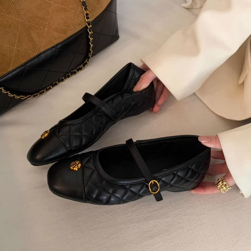 Ženske Mary Jane cipele s ugrađenim povećanjem visine, okrugli vrh, gornji dio od mikrovlakana, niski potpetica ispod 3 cm, jednostavno obuvanje