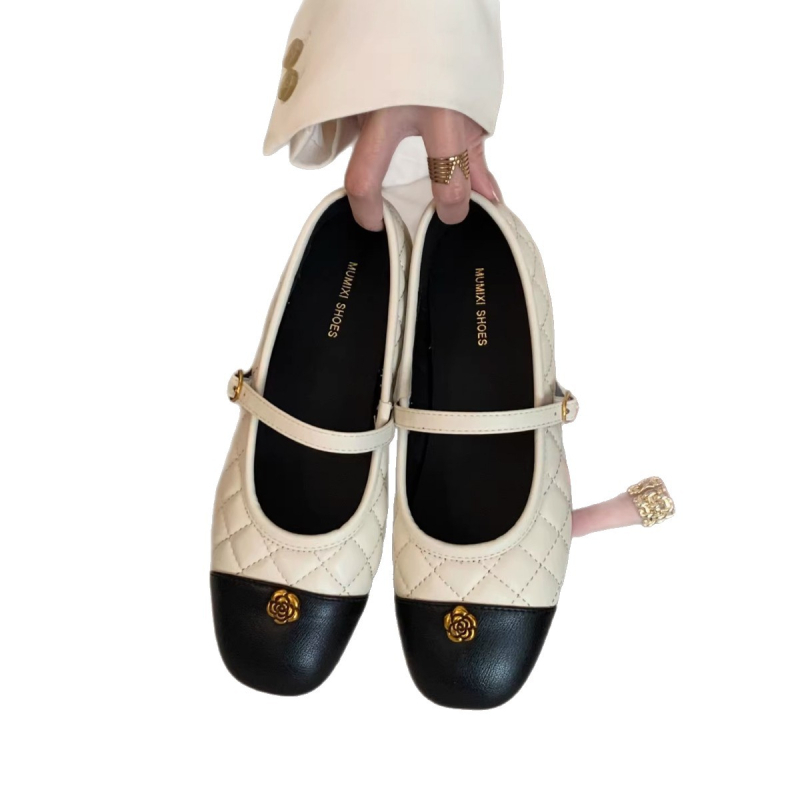 Ženske Mary Jane cipele s ugrađenim povećanjem visine, okrugli vrh, gornji dio od mikrovlakana, niski potpetica ispod 3 cm, jednostavno obuvanje