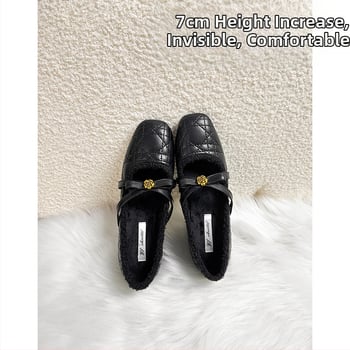 Mary Jane cipele s kvadratnim vrhom, umjetna koža gornji dio, visina peta 6–8 cm, prekriženi remen za zatvaranje, gumena potplat, zima 2025