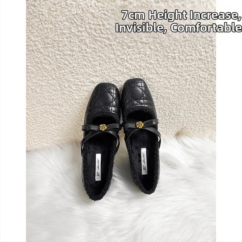 Mary Jane cipele s kvadratnim vrhom, umjetna koža gornji dio, visina peta 6–8 cm, prekriženi remen za zatvaranje, gumena potplat, zima 2025