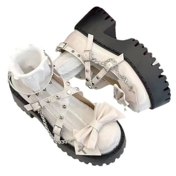 Loaferice u korejskom stilu, PU gornji dio, peta 3-5 cm, kopča