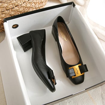 Ženske Mary Jane cipele za posao: kvadratni nos, gornji dio od Super Fiber, đon od gume, srednja visina pete 3–6 cm