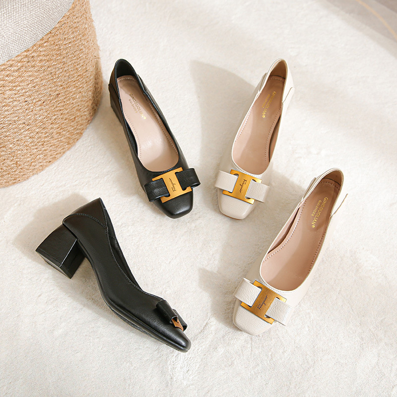 Ženske Mary Jane cipele za posao: kvadratni nos, gornji dio od Super Fiber, đon od gume, srednja visina pete 3–6 cm