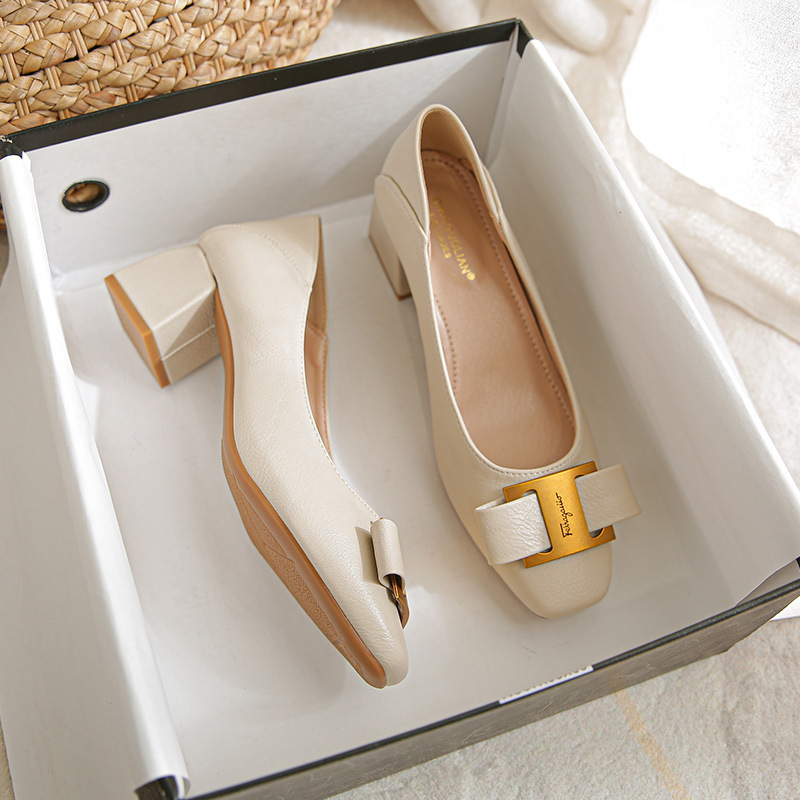 Ženske Mary Jane cipele za posao: kvadratni nos, gornji dio od Super Fiber, đon od gume, srednja visina pete 3–6 cm