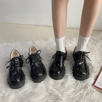 Ženske platforme u korejskom stilu, okrugli nos, 3–5 cm masivni pet, gornji dio od umjetne PU