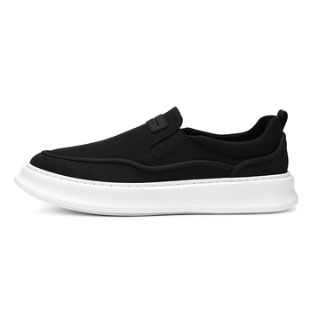 Pantofi de canvas pentru bărbați slip-on, respirabili, profil subțire, talpă din cauciuc, branț PU