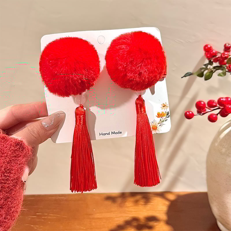 Τσιμπιδάκι μαλλιών με σχήμα φιόγκο, υφασμάτινο, χειροποίητο, πλευρικός κλιπ, για παιδιά, ρετρό στυλ