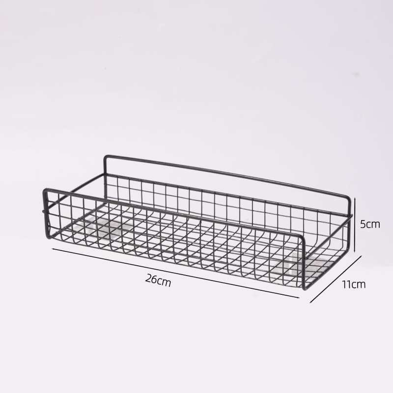 Željezni zidni rega za pohranu — bez bušenja, organizator za kupaonicu i kuhinju, 1 polic, moderan minimalistički stil