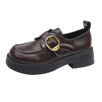 Ženske loaferice, okrugli vrh prsta, PU gornji dio, srednja visina potpetice 3–5 cm, plastična potplat, casual stil