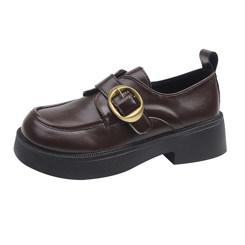 Ženske loaferice, okrugli vrh prsta, PU gornji dio, srednja visina potpetice 3–5 cm, plastična potplat, casual stil