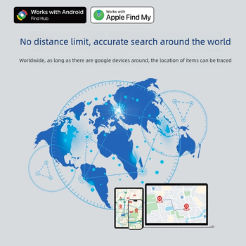 Findmy Sualio Tag Bluetooth tracker, ABS kućište, 210mAh baterija, domet 20m, za iOS i Android