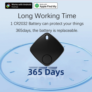 Findmy Sualio Tag Bluetooth tracker, ABS kućište, 210mAh baterija, domet 20m, za iOS i Android