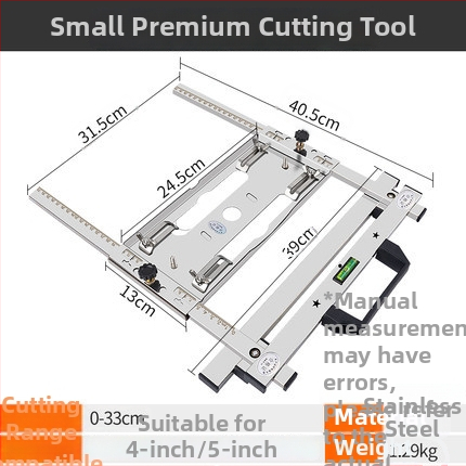 Alat za rezanje i obradu drvenih ploča s prijenosnom pilom i podrškom za pozicioniranje