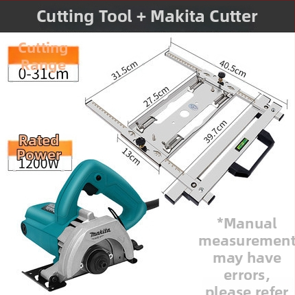 Alat za rezanje i obradu drvenih ploča s prijenosnom pilom i podrškom za pozicioniranje