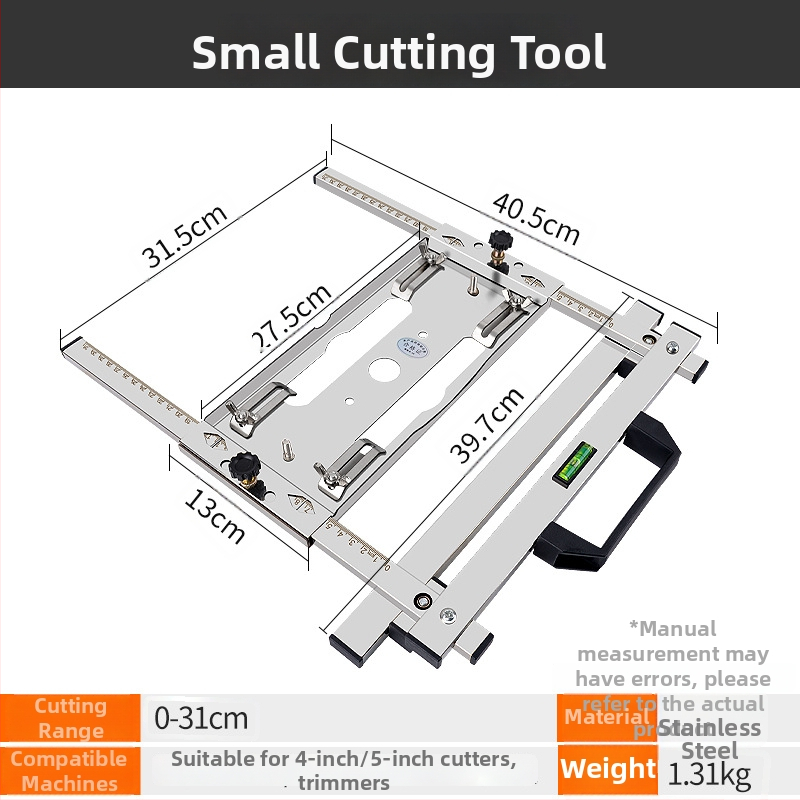 Alat za rezanje i obradu drvenih ploča s prijenosnom pilom i podrškom za pozicioniranje