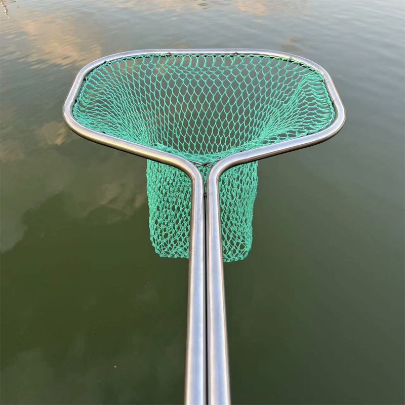 Set plasă de pescuit din oțel inoxidabil cu două țevi, design integrat îngroșat, plasă hexagonală durabilă