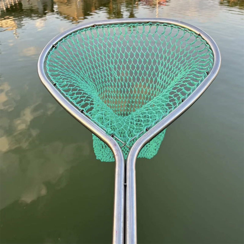 Set plasă de pescuit din oțel inoxidabil cu două țevi, design integrat îngroșat, plasă hexagonală durabilă