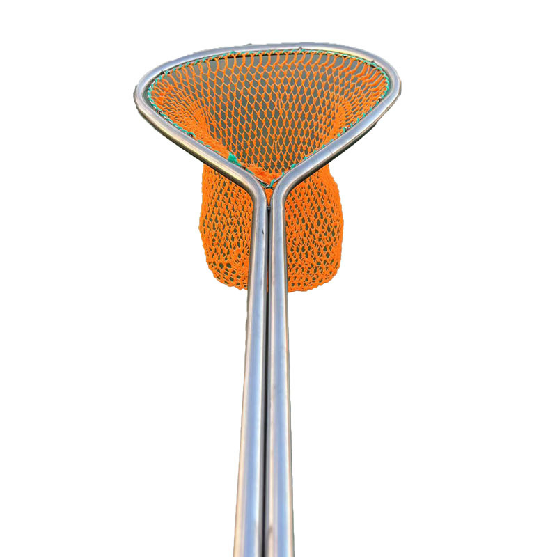 Set plasă de pescuit din oțel inoxidabil cu două țevi, design integrat îngroșat, plasă hexagonală durabilă