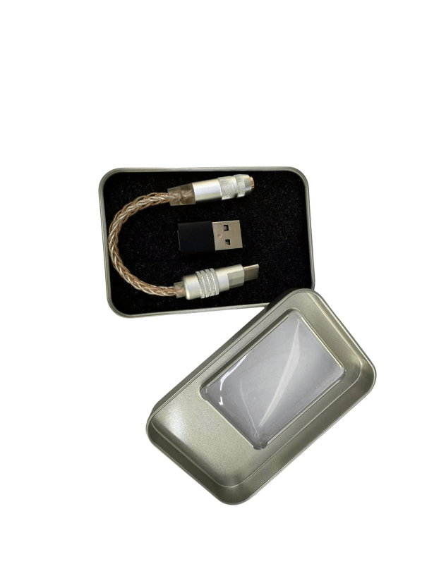 Type-C 3,5 mm audió kábel DAC digitális dekódolással, ezüstözött réz vezetővel, modell LC-0001