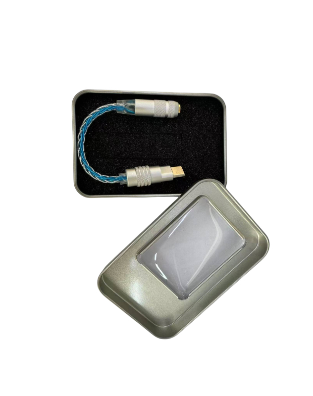 Type-C 3,5 mm audió kábel DAC digitális dekódolással, ezüstözött réz vezetővel, modell LC-0001