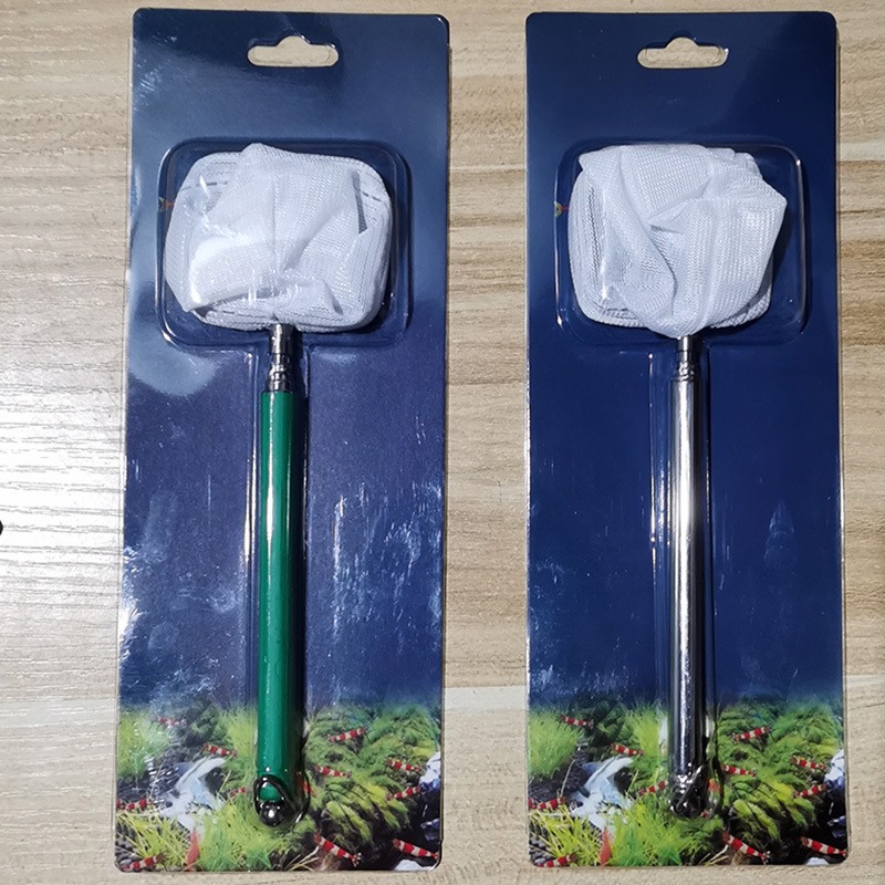 Teleskopska mreža za akvarij za male ribe i škampi - plast + mreža, 50 g, Oprema za akvarij