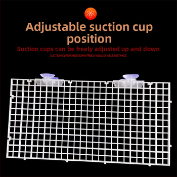 Držiak krytu akvária, akrylový, priehľadný plastový podporný rám s mrežou proti skokom