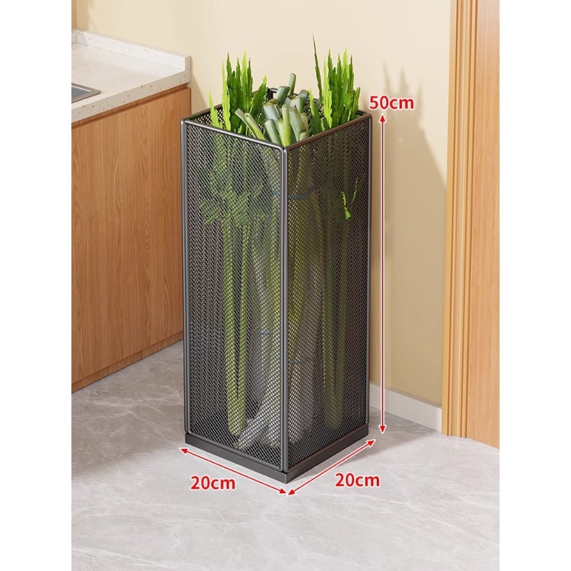 Kuhinjski organizator polic s metalnom konstrukcijom; višestruka upotreba za skladištenje povrća i začina na ploči; 1-slojni regal; moderan minimalistički dizajn.