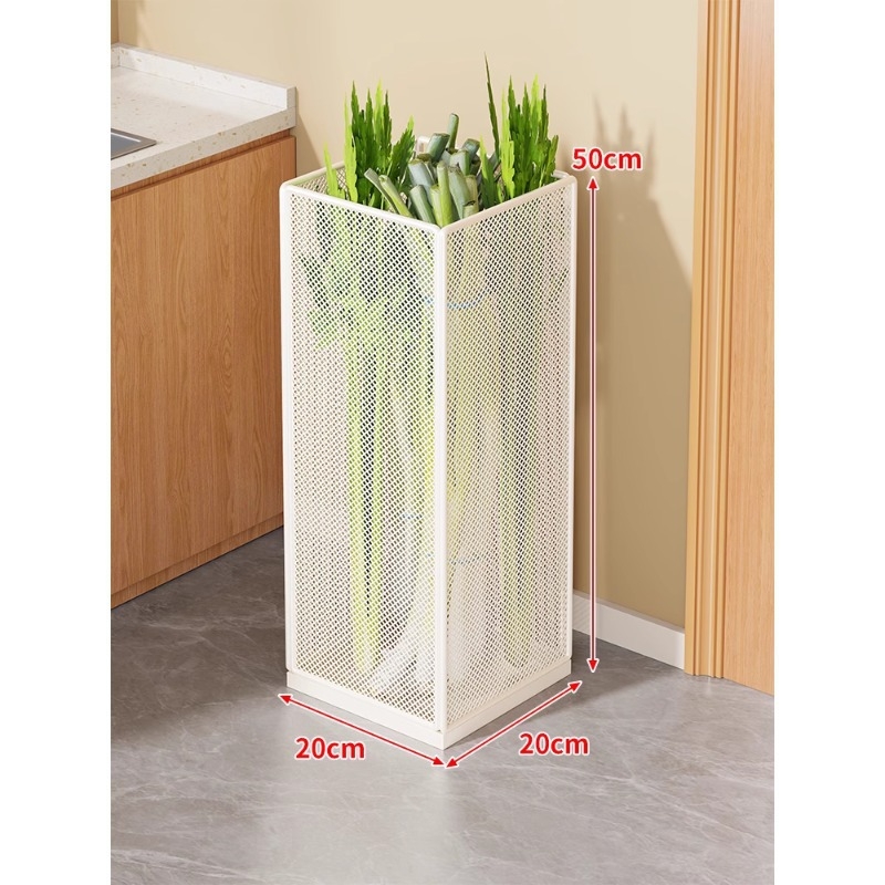 Kuhinjski organizator polic s metalnom konstrukcijom; višestruka upotreba za skladištenje povrća i začina na ploči; 1-slojni regal; moderan minimalistički dizajn.