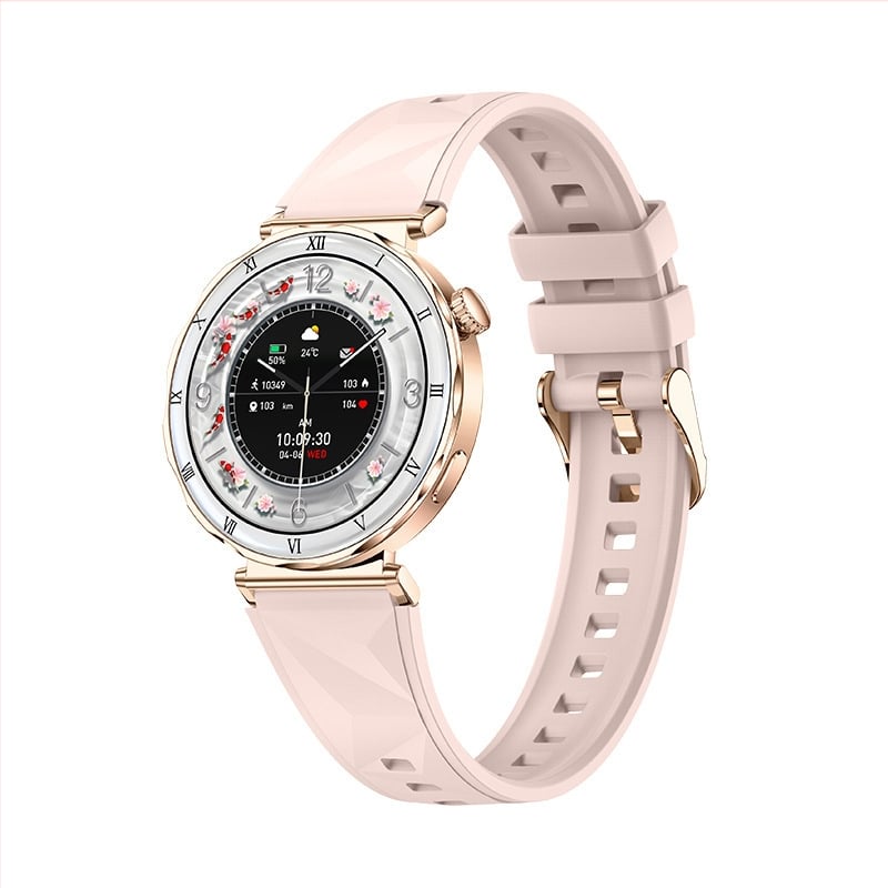 Ženski pametni sat i1222 s Bluetooth pozivima, praćenje krvnog tlaka, kisika u krvi i otkucaja srca; AMOLED zaslon, praćenje sna, trajanje baterije do 21 dana