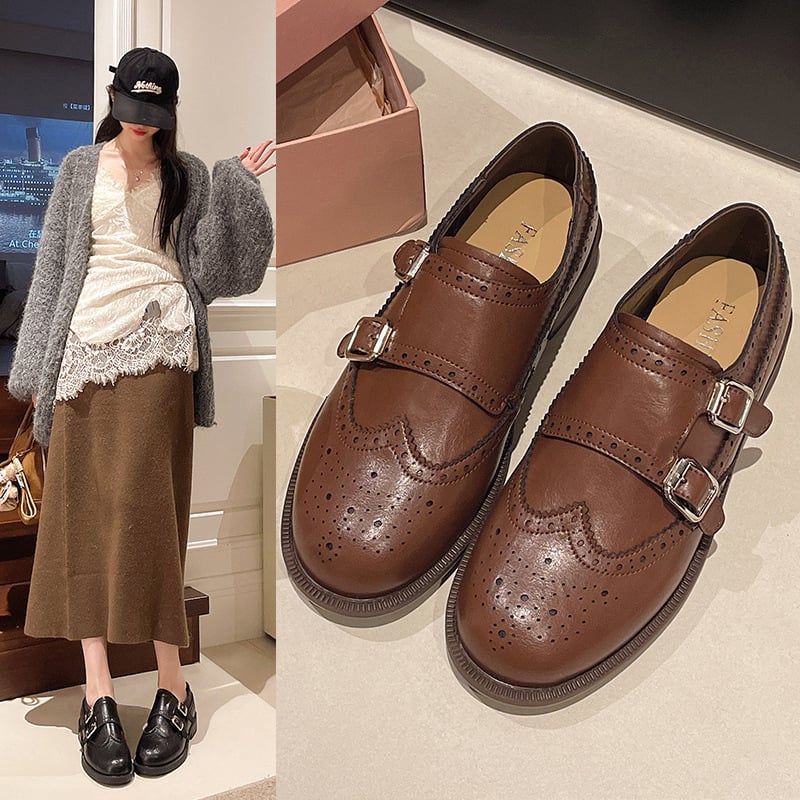 Ženske mokasice, korejski stil, okrugli vrh, niski potpetice 1–3 cm, PU gornji dio, kopča na Velcro