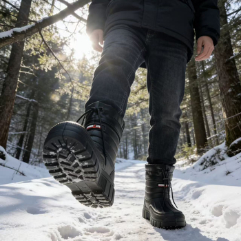 Férfi havas bakancsok, vízálló, szigetelt, könnyű, csúszásgátló EVA talppal