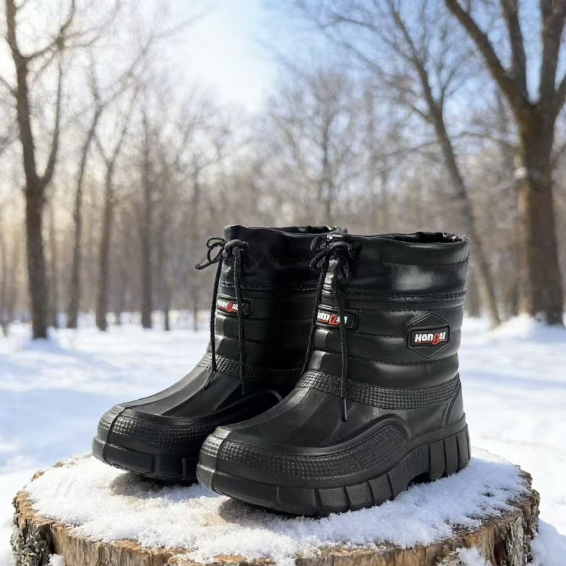 Férfi havas bakancsok, vízálló, szigetelt, könnyű, csúszásgátló EVA talppal