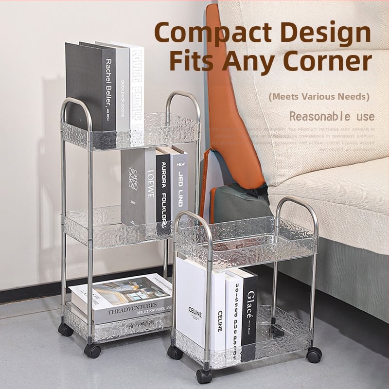 Mobilna plastična kolica za skladištenje, višeslojni rega za kuhinju i kupaonicu, bez montaže, podna postolje