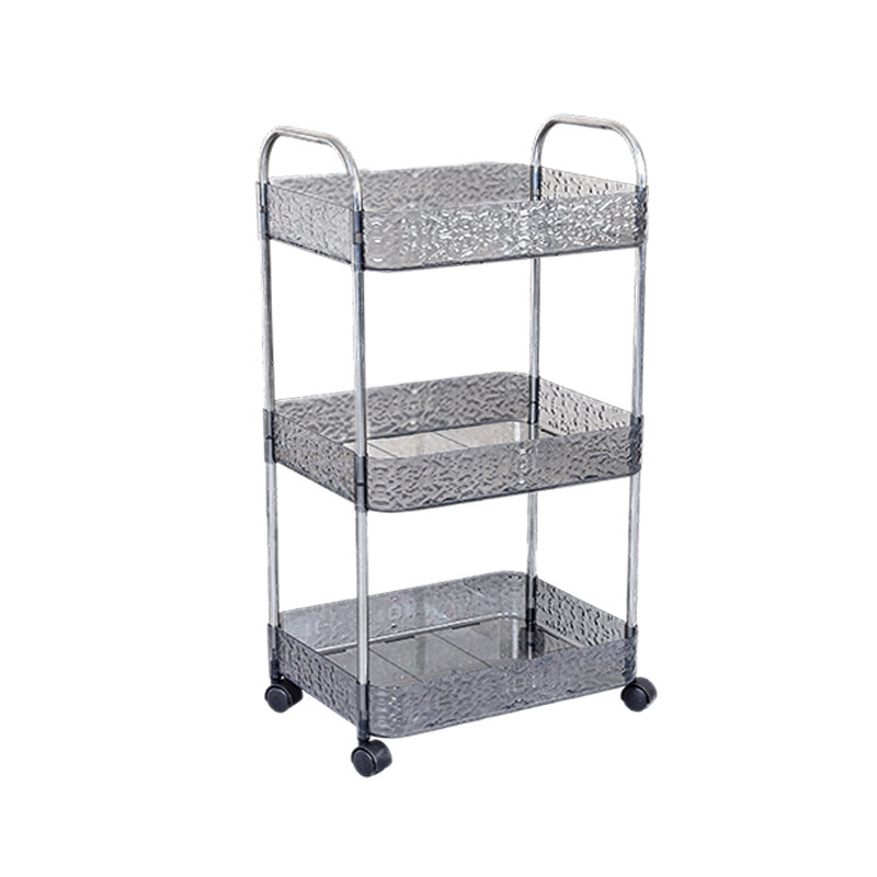 Mobilna plastična kolica za skladištenje, višeslojni rega za kuhinju i kupaonicu, bez montaže, podna postolje