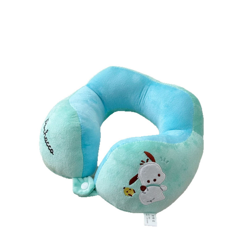 У-образна възглавница за шия с мультяшен дизайн, за офис и пътуване, пълнеж PP памук, покритие Crystal Fleece
