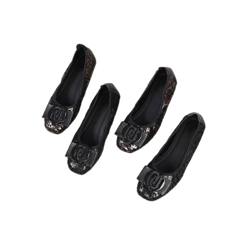 Ženske Mary Jane cipele od kože goveda, okrugli vrh, slip-on, niski potpetica 1–3 cm, gumeni potplat