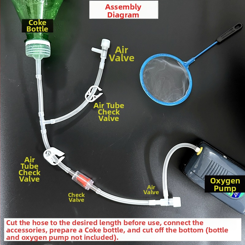 DIY комплект за инкубация на солена артемия за аквариум — пластмасов материал; не е внесен; оборудване за аквариум