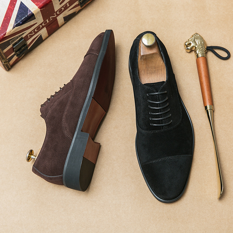 Pantofi din piele - partea superioară din PU, vârf din piele, toc înclinare 1–3 cm, unisex, primăvară-toamnă